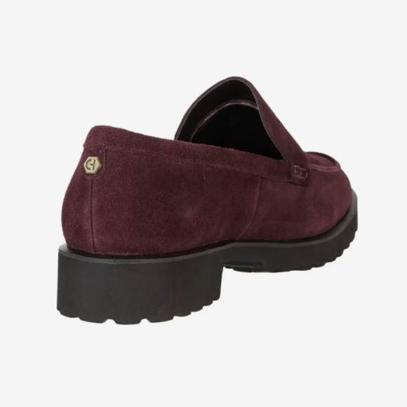 NWT Cole Haan 'Geneva' Waterproof Suede Penny Loafer in Pinot Angora Suede Sz.8B - Picture 4 of 16
